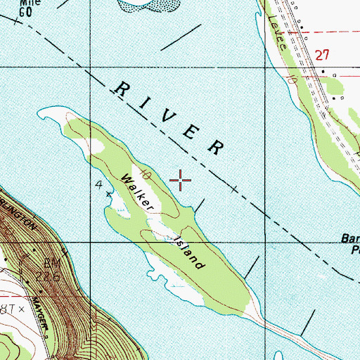 Topographic Map of Walker Island Channel, OR