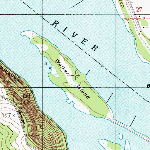Topographic Map of Walker Island, OR
