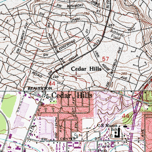 Topographic Map of William Walker Elementary School, OR