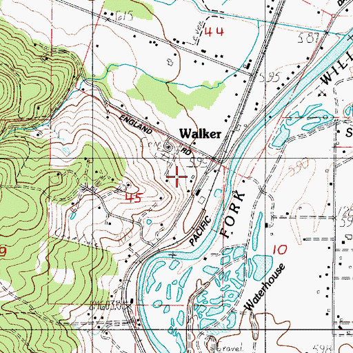 Topographic Map of Walker Union School (historical), OR