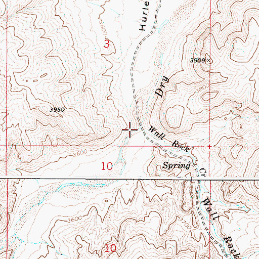 Topographic Map of Wall Rock Creek, OR