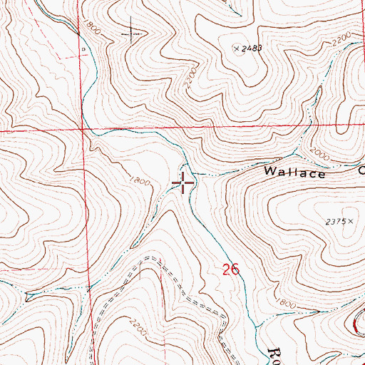 Topographic Map of Wallace Canyon, OR