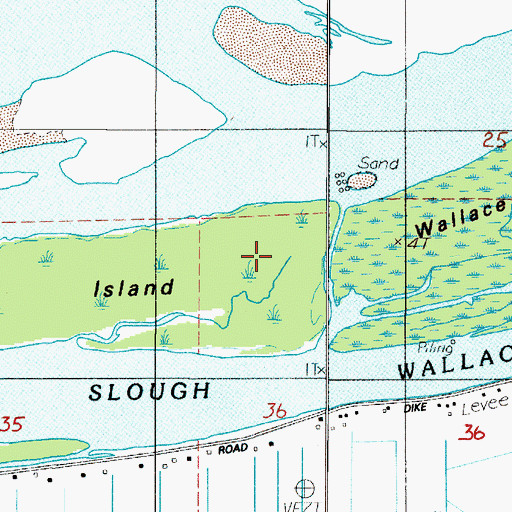 Topographic Map of Wallace Island, OR