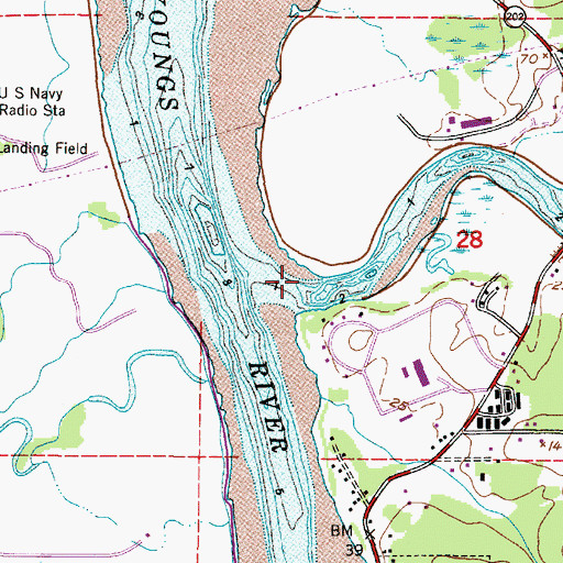 Topographic Map of Wallooskee River, OR
