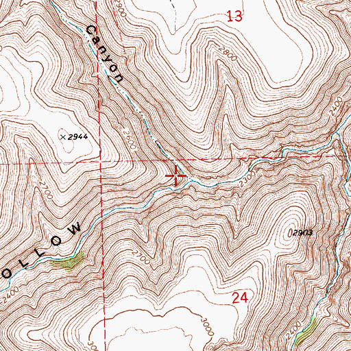 Topographic Map of Wampus Cat Canyon, OR