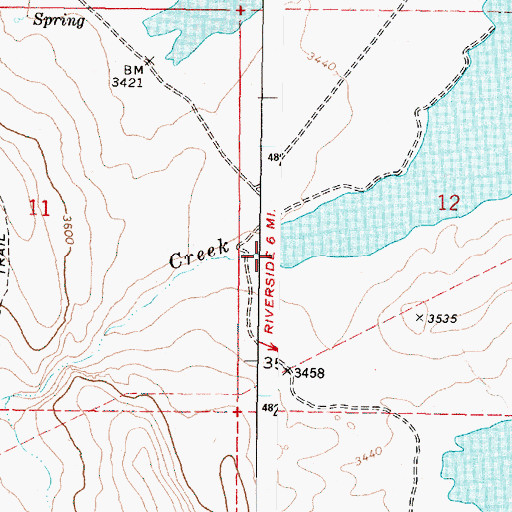 Topographic Map of Warm Springs Creek, OR