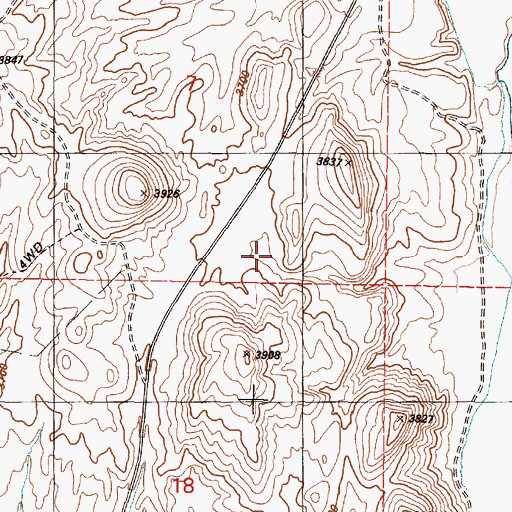 Topographic Map of Warm Springs Creek, OR