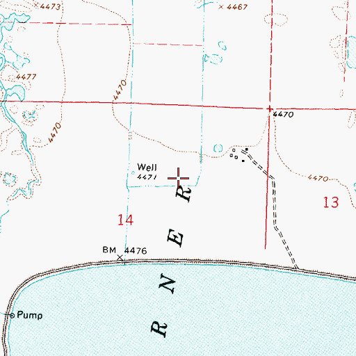 Topographic Map of Warner Lakes, OR