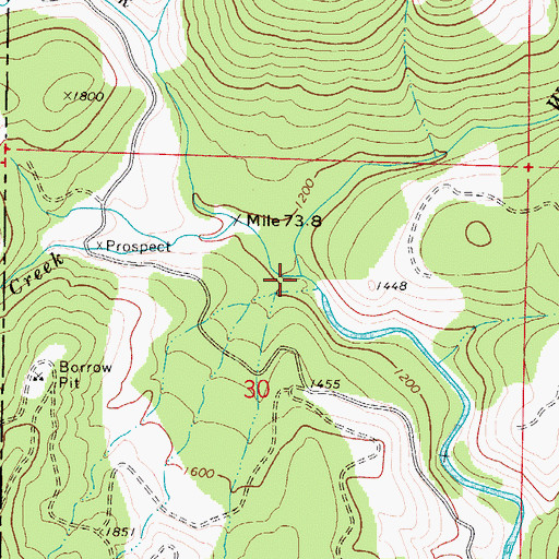 Topographic Map of Warnicke Creek, OR