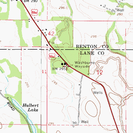 Topographic Map of Washburne State Park, OR