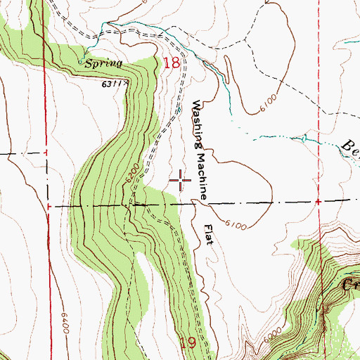 Topographic Map of Washing Machine Flat, OR