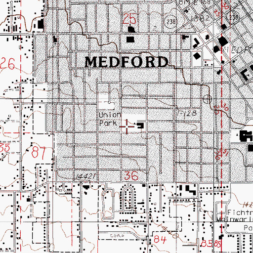 Topographic Map of Washington Elementary School, OR