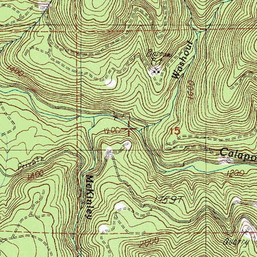 Topographic Map of Washout Creek, OR