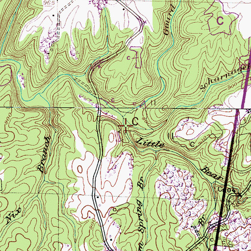 Topographic Map of Scharnagle Branch, AL