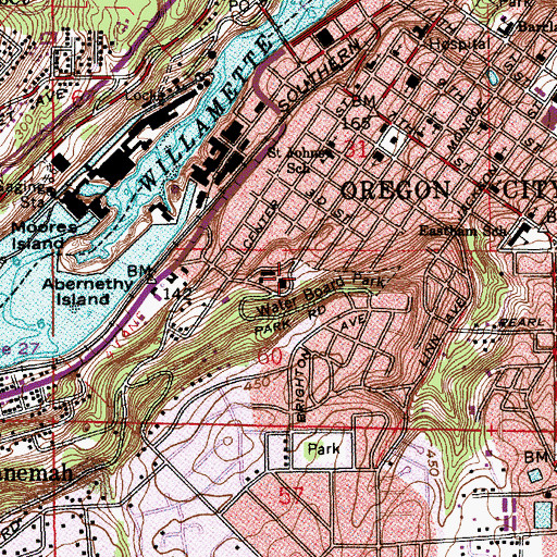 Topographic Map of Water Board Park, OR