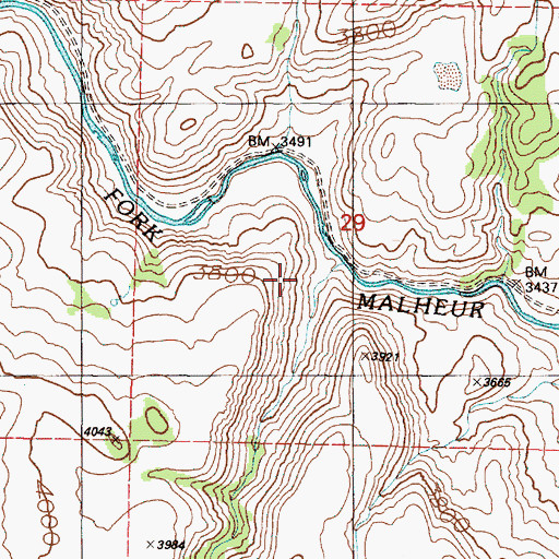Topographic Map of Water Gulch, OR