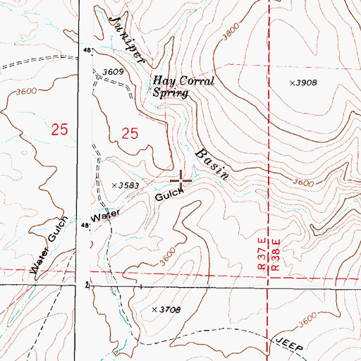 Topographic Map of Water Gulch, OR
