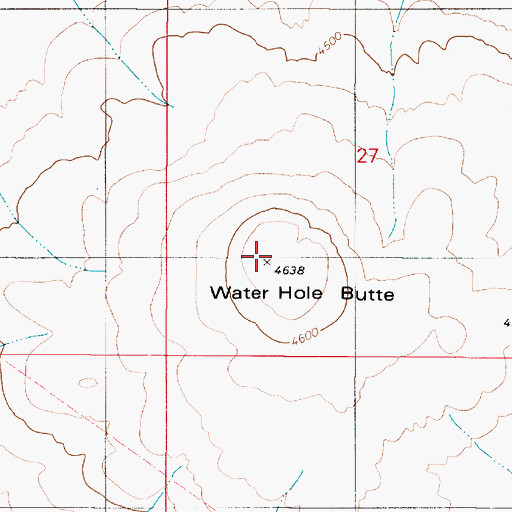 Topographic Map of Water Hole Butte, OR