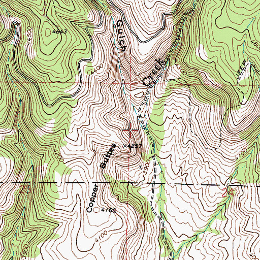 Topographic Map of Water Pipe Gulch, OR