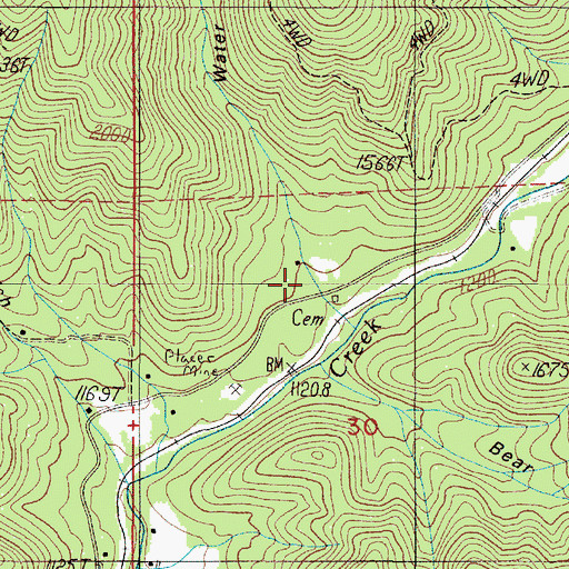 Topographic Map of Water Tank Gulch, OR