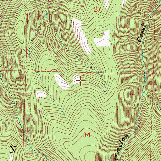Topographic Map of Watermelon Trail, OR
