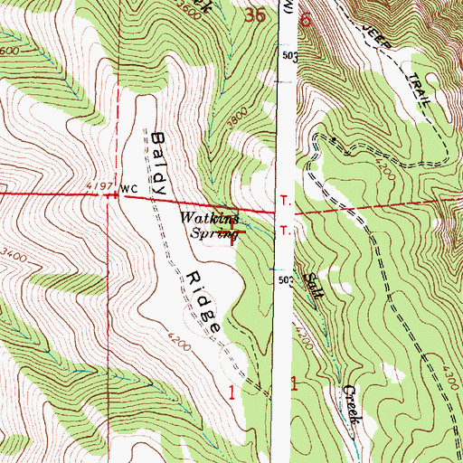 Topographic Map of Watkins Spring, OR