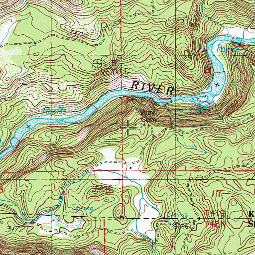 Topographic Map of Way Cemetery, OR