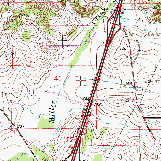 Topographic Map of Weaver Gulch, OR
