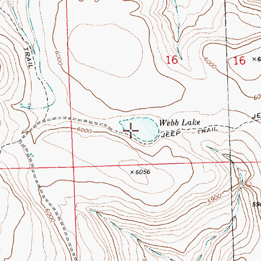 Topographic Map of Webb Lake, OR