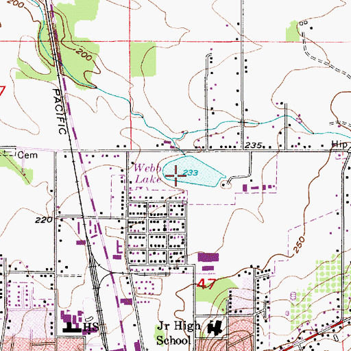 Topographic Map of Webb Lake, OR