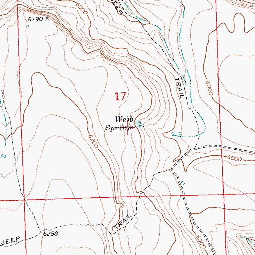 Topographic Map of Webb Springs, OR