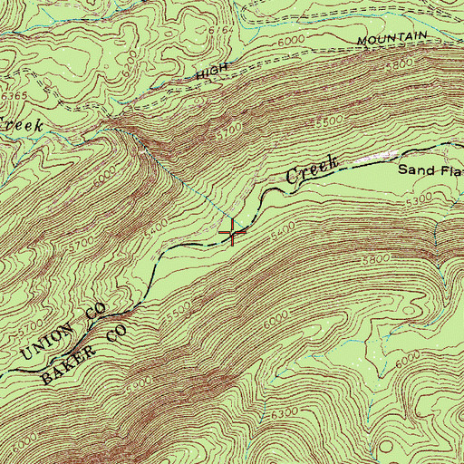 Topographic Map of Webfoot Creek, OR