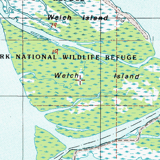 Topographic Map of Welch Island, OR