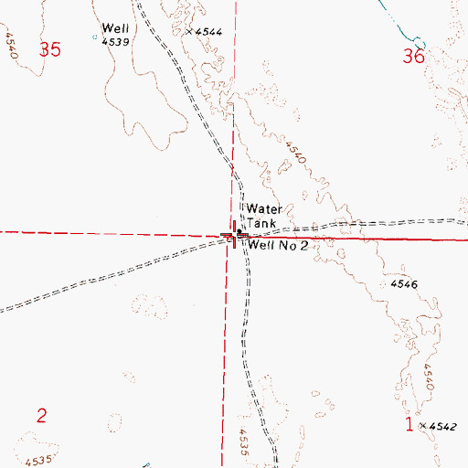 Topographic Map of Well Number Two, OR