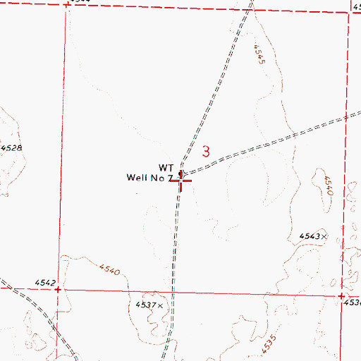 Topographic Map of Well Number Seven, OR