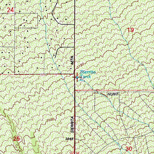 Topographic Map of Sierrita Tank, AZ