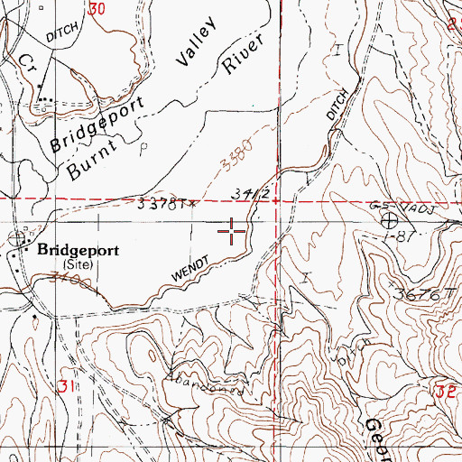 Topographic Map of Wendt Ditch, OR