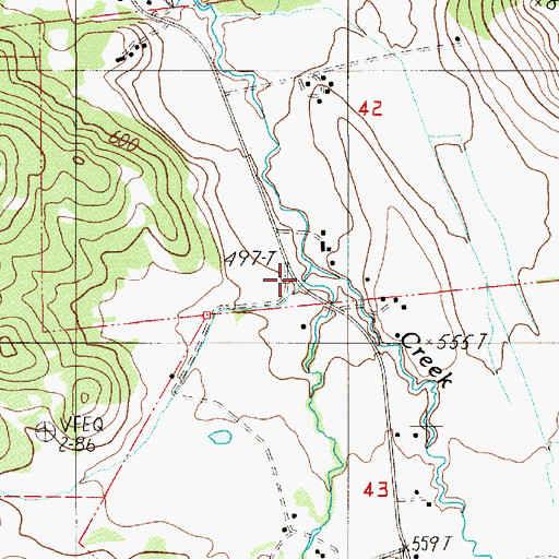 Topographic Map of West Brush Creek, OR