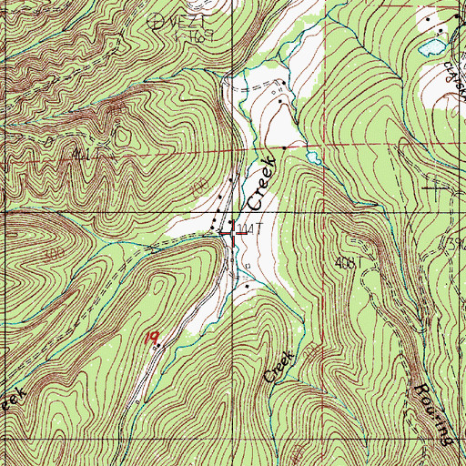 Topographic Map of West Creek, OR