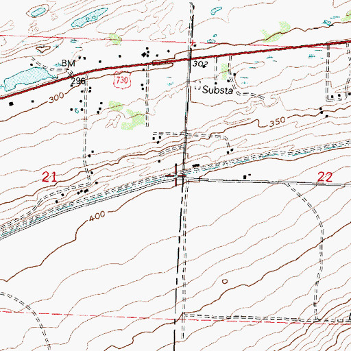 Topographic Map of West Extension Irrigation Canal, OR