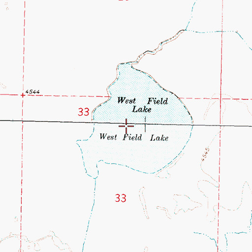 Topographic Map of West Field Lake, OR