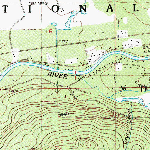 Topographic Map of West Fork Horse Creek, OR