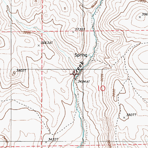 Topographic Map of West Fork Phipps Creek, OR