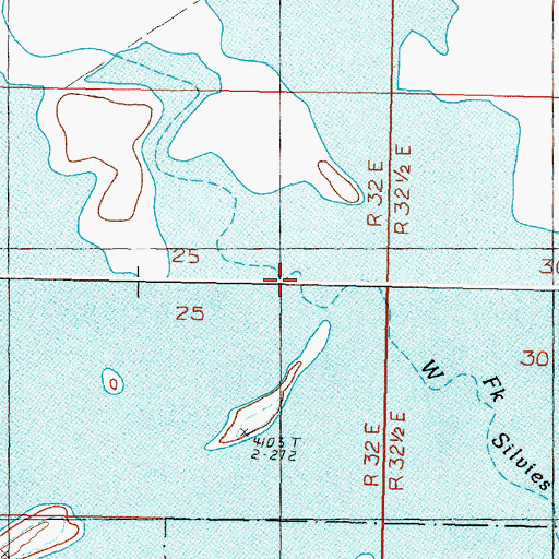 Topographic Map of West Fork Silvies River, OR