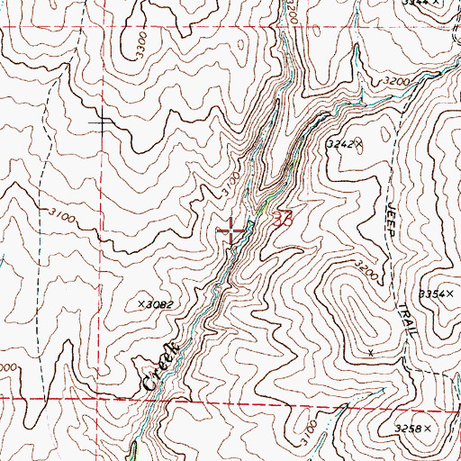 Topographic Map of West Fork Tucker Creek, OR