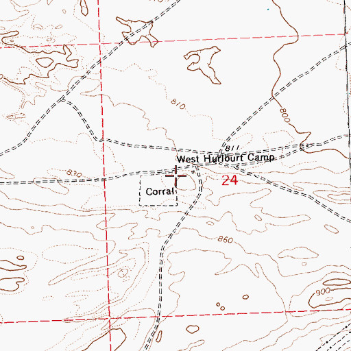 Topographic Map of West Hurlburt Camp, OR