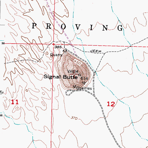Topographic Map of Signal Butte, AZ