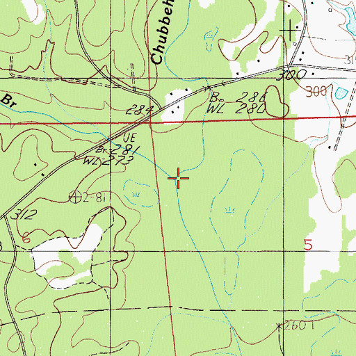 Topographic Map of Abercomby Branch, AL