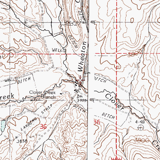 Topographic Map of Wheaton Creek, OR