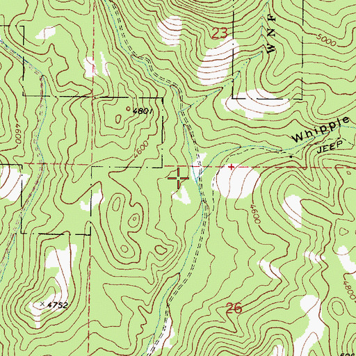 Topographic Map of Whipple Gulch, OR